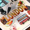 Imanes para Refrigerador Refractivos Personalizados, Souvenirs Turísticos de Londres, Pegatinas Magnéticas Personalizadas Estilo Británico con Graffiti
