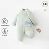 Macacão de bebê acolchoado grau A 100g, roupa de inverno espessa para recém-nascidos, macacão unissex para bebê