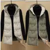 Nuevo Chaleco de Doble Uso para Mujer Invierno Largo Medio Nuevo Estilo Coreano Otoño/Invierno Chaleco de Algodón Relleno Chaqueta Gruesa