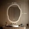 Amazon Comercio Exterior Transfronterizo Papa Forma Irregular Espejo Inteligente Espejo de Maquillaje LED Tocador de Dormitorio Espejo de Baño Montado en Pared con Luz