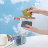 Nueva Bolsa Simple Pequeña para Guardar Labiales Bolsa Transparente de Visión Clara Bolsa de Malla Color de Contraste Bolsa para Llaves Cartera para Monedas Bolsa de Almacenamiento