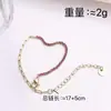 Pulseira Colorida de Zircônia 2025 para Mulheres, Corrente Tennis Fashion Versátil, Joia de Design de Nicho, Aço Titânio, Não Desbota