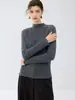 Suéter de gola alta de cashmere para mulheres, nova camisa base slim-fit de outono e inverno