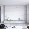 Mural de Lujo Ligero Estéreo 3D Mármol Fondo de Pared de TV Papel Tapiz Sala de Estar Revestimiento de Pared Decorativo Rejilla Decoración de Revestimiento de Pared