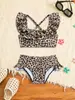 Traje de baño para niños transfronterizo 2027 Estampado de leopardo europeo y americano sin mangas para niñas, lindo para bebé, playa, aguas termales, vacaciones