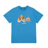 Versão Correta da Camiseta Pronta Redonda de Manga Curta Solta Palm Palm Angels Estampa de Letras Splash Transfronteiriça