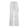 Calça Cargo Parachute Plissada Estilo Americano para Homens e Mulheres, Novo Estilo de Rua da Primavera Solta de Perna Reta Flare Perna Larga