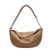 Bolso de Cuero Suave Gran Capacidad para Mujer 2023 Nuevo Moda Estilo Coreano Elegante Textura Popular de Este Año Bolso de Hombro Bajo el Brazo Tipo Bollo