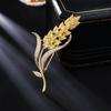 Broche de zircão Lucky Wheat Ear Feminino Personalidade Criativa Advanced Sense Corsage Terno Casaco Jaqueta Moda Pin Acessórios