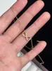Colar Infinito Escovado Italiano Estilo Coreano Cool e Discreto, Versátil para o Verão, Colar de Design de Nicho, Corrente Clavicular Leve de Luxo