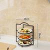 Estante de Almacenamiento de Alimentos Estante de Almacenamiento de Platos para Olla Caliente Multifuncional Multicapa Estante para Sobras Estante para Bandejas de Platos de Cocina