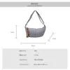 Bolsa de Mano de Nylon de Alta Apariencia, Gran Capacidad, Estilo Nuevo Rayado 2026 para Viajes Diarios, Ligera, Versátil, Bolso Casual tipo Albóndiga de Hombro Único
