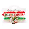 Navidad de colores cruzada tejida Santa Reno Guantes Combinación de arcilla blanda Pulsera Traje de Navidad