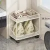 Estante de almacenamiento para baño, organizador de baño, carrito pequeño para el inodoro, carrito de lavandería de pie, almacenamiento de detergente para ropa