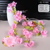 Simulación Ratán de Flor de Cerezo Colgante de Pared Ratán de Flor Artificial Conducto de Aire Acondicionado Interior Techo Decoración de Boda Planta de Vid de Plástico