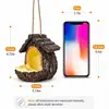 Alimentador de Pájaros Nuevo Modelo Transfronterizo Nido de Pájaro Adorno Colgante para Patio Jardín Exterior Decoración de Nido de Pájaro Artesanía de Resina Hecho a Mano