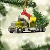 Enfeites de Natal Caminhão Entusiastas de Carros Festa de Natal Decorações Penduradas Motorista Decoração de Natal Pingente Acrílico Plano