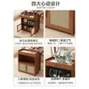 Armario para té, armario de almacenamiento para juego de té, armario de té para oficina, estante, pequeño estante de exhibición antiguo, armario de té, mueble lateral para mesa de té
