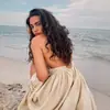 Vestido de Tirantes de Algodón Puro con Cuello en V Transfronterizo Europeo y Americano 2026 Estilo Nuevo Elegante y Sexy de Espalda Atada de Longitud Media
