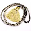 Cinto Trançado Clássico Corda de Cintura com Borla Feita à Mão Laço Vestido Cintura Apertada Acessórios de Cintura Versáteis