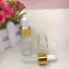 Botella de vidrio transparente de 5ml10ml para aceite esencial, esencia, ácido hialurónico, subbotella cosmética con gotero, botella para líquidos