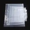 Sacos de embalagem para roupas, sacos plásticos transparentes de PE auto-selantes, embalagem para meias, roupas íntimas e calcinhas, com acabamento fosco e fecho de zíper