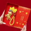 Ano do Cavalo, Fique Rico Imediatamente, Chaveiro de Ouro Puro com Caixa de Presente, Pingente de Bolsa, Charme de Pônei, Presente de Evento de E-commerce Atacado
