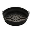 Nueva bandeja redonda de silicona para hornear, almohadilla plegable, tazón de silicona resistente a altas temperaturas, bandeja de silicona para freidora de aire