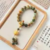 Transmisión en Vivo Popular Pulsera de Bodhi de Dunhuang Cuentas Redondas Grandes Cuentas de Buda de Mano Estilo Étnico Hombres y Mujeres Pulseras de Juego Venta al por Mayor