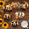 Patrón de Posavasos de Mandala Más Vendido de Amazon Resistente al Calor Posavasos de Madera Set de Accesorios para Cocina Restaurante Bar Transfronterizo