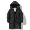 Chaqueta acolchada de algodón de invierno 2024 para mujer, de largo y ancho medio, versión coreana, hasta la rodilla, holgada, gruesa, para parejas universitarias, abrigo Han Gao para hombre -2