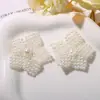 Acessórios de Cabelo e Brincos Artesanais com Pérolas Artificiais Florais Retro Coreanos, Flores 3D Pomposas para DIY