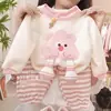 Nueva colección de otoño para niños: Conjunto bordado en 3D, conjunto de sudadera para niña y bebé, atuendo de dos piezas elegante y casual 2026