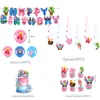 Amazon Borde Rayado Rígido Tema Ángel Suministros para Fiesta de Cumpleaños Bandeja de Papel Desechable Banderines Decoraciones