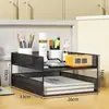 Suporte para Armazenamento de Arquivos Prateleira de Mesa de Escritório Porta-Arquivos Caixa de Armazenamento de Arquivos Organizador de Pastas de Mesa Escritório