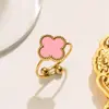 Nuevo collar de cuatro hojas de doble cara de 13 MM más vendido transfronterizo para mujer, diseño de lujo ligero, joyería de moda para celebridades de internet al por mayor