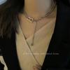 Collar apilado de doble capa para mujer otoño e invierno nicho alta calidad bajo daño cadena larga para suéter estilo coreano ins cadena para clavícula