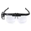Gafas de iluminación LED recargables por USB lupa de cabeza seis aumentos lectura reparación de chips apreciación de antigüedades