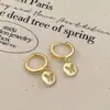 Aretes Redondos de Mariposa Calada Bañados en Oro Real para Mujer, Pendientes Colgantes Exquisitos, Joyería para Oreja Ins Personalizada y Sexy