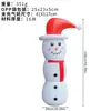 Navidad inflable transfronteriza en stock, nuevo, escena de muñeco de nieve con vaso, decoración de pilar de muñeco de nieve, venta al por mayor