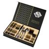 Amazon Conjunto de Talheres de Aço Inoxidável 24 Peças 1010 Quatro Peças Principais Faca Garfo Colher Caixa de Presente Colher Estilo Ocidental Iridescente Doméstico