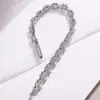 Pulsera de Hielo y Azúcar con Diamantes del Mismo Estilo de Ci Cheng, Pulsera Unisex de Circonita Hip-Hop, Joyería de Moda de Gama Alta Europea y Americana