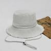 Venta al por mayor de fábrica sombrero de pescador de color sólido para niños primavera y verano viaje al aire libre alto sentido cubierta solar sombrero de cuenca comodín