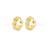 Pendientes de hip-hop europeos y americanos de moda con agujero para la oreja para hombres, pendientes individuales esmerilados, pendientes simples de moda para hombres, pendientes de aro simples