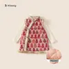 Ropa para Niños Youbao Vestido para Niñas Estilo Chino Sin Mangas Vestido Chaleco para Niños Algodón Acolchado Cálido Peludo Falda para Niños