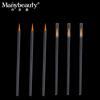 Caps Brocha Delineadora de Ojos Desechable de Nailon Individual Negra Brocha Cosmética Portátil de Belleza Corrector Fibra Lápiz Delineador