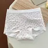 Roupa íntima Boxer de Algodão Lyocell Macia, Confortável, Fresca, Floral e Doce 10A Seda Antibacteriana com Entrepernas Estendido para Mulheres