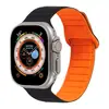 Adecuado para Correa de Apple Watch Applewatch Silicona Texturizada de Cuero Correa con Bucle Magnético Línea de Coche Generación S1-10 Ultra