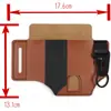 Capa Multifuncional de Couro PU para Cinto Masculino, Bolsa de Armazenamento de Bolso EDC, Capa com Porta-Canetas, Chaveiro, Capa para Lanterna, Bolsa de Couro EDC