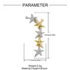 Collar Colgante con Borla Larga en Forma de Corazón de Mariposa Transfronterizo con Forma de Y, Colgante DIY de Cobre y Circonita, Accesorios de Joyería con Colgante de Estrella de Cinco Puntas para Mujer